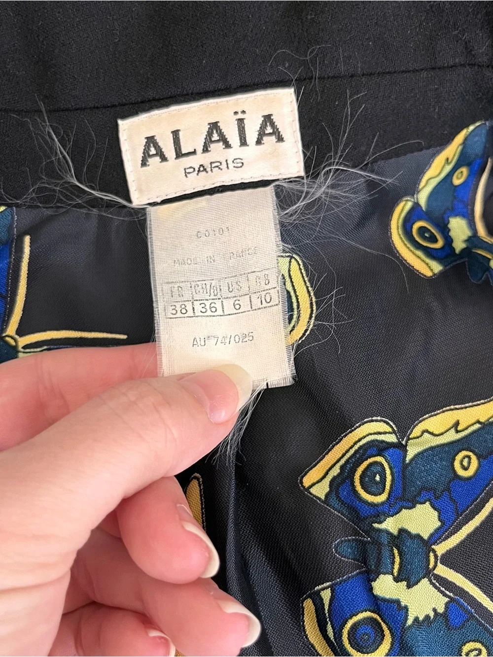 Vintage Azzedine Alaïa 1991 Butterfly Archive Sculpted Blazer FR 38 Jacket Rare - Picture 12 of 16